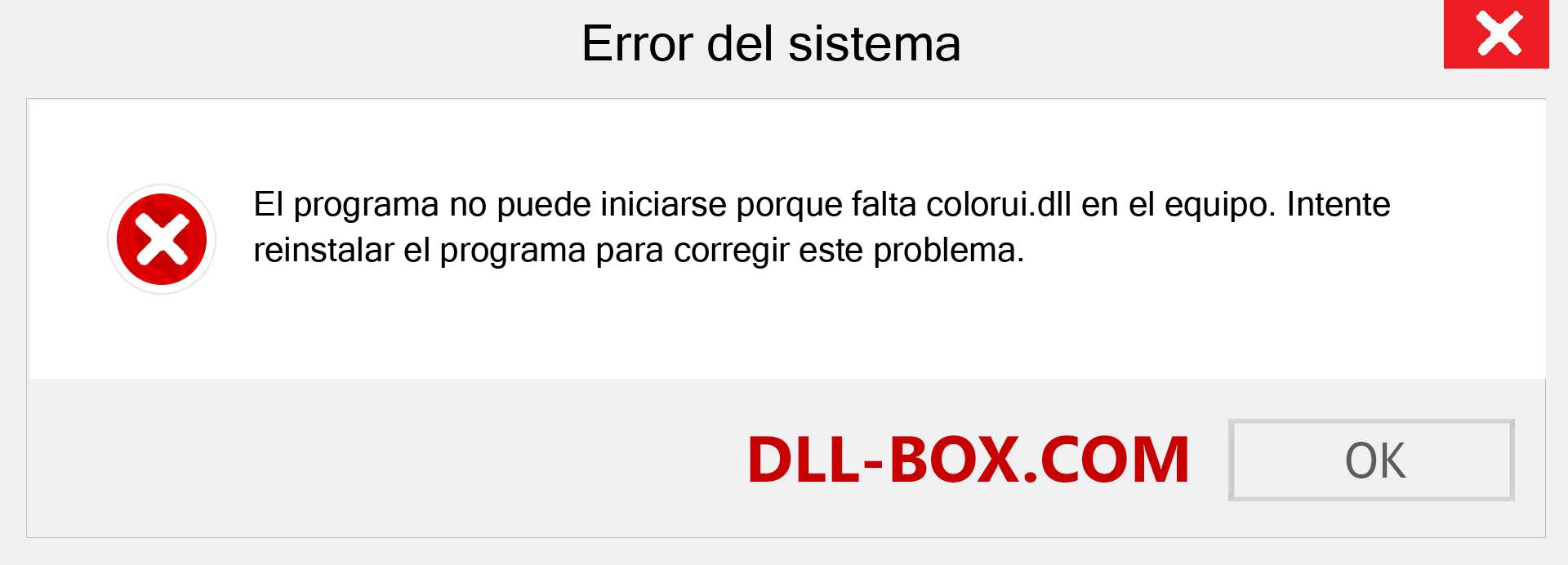 ¿Falta el archivo colorui.dll ?. Descargar para Windows 7, 8, 10 - Corregir colorui dll Missing Error en Windows, fotos, imágenes